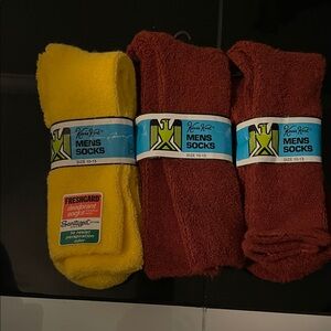 Men's Vibrant Yellow and Rich Brown Socks